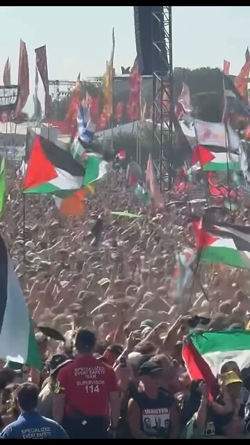 Uk open Air party with Free Free Palestine chants