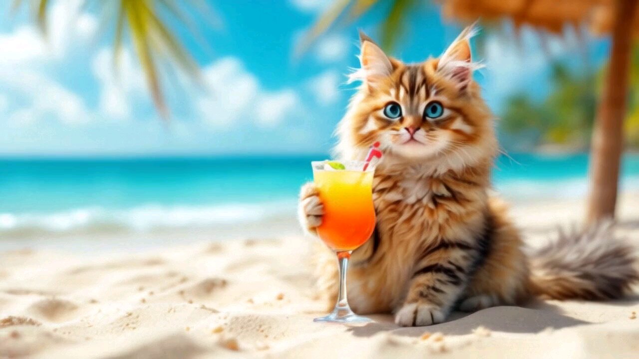 Cat Life at Beach