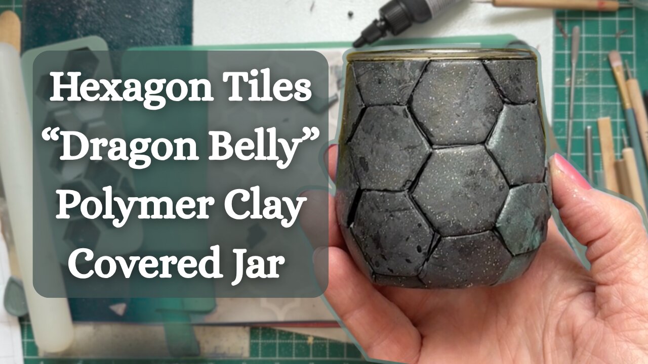 Polymer Clay Covered Jar - "Dragon's Belly!"
