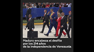 Maduro asiste al desfile militar para celebrar el Día de la Independencia de Venezuela
