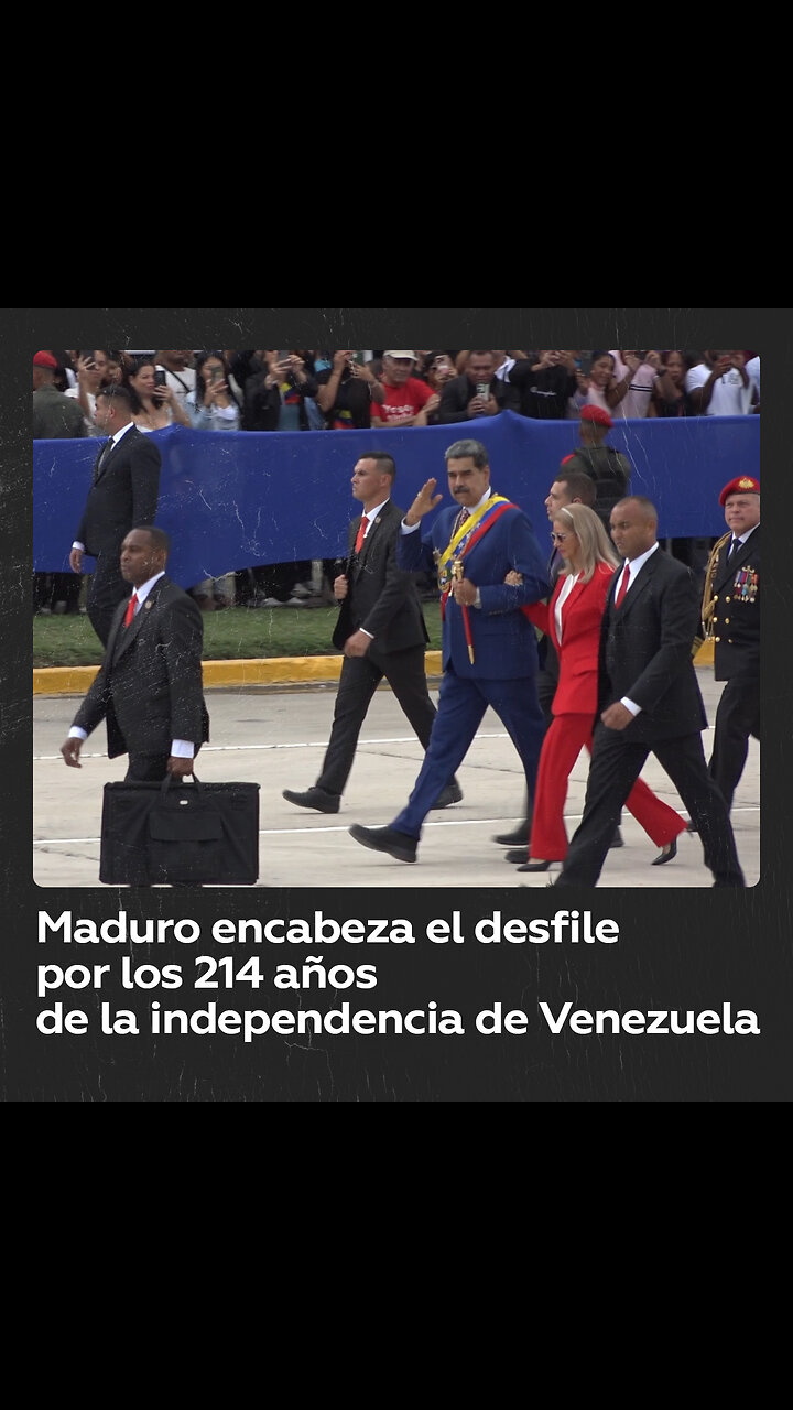 Maduro asiste al desfile militar para celebrar el Día de la Independencia de Venezuela