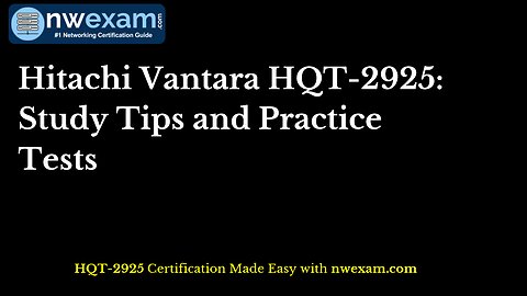 Hitachi Vantara HQT-2925 Study Guide:Sample Questions & Study Plan