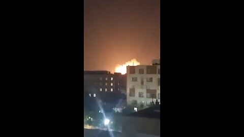 Footage showing the moments immediately following Israeli strikes on the Iranian capital of Tehran