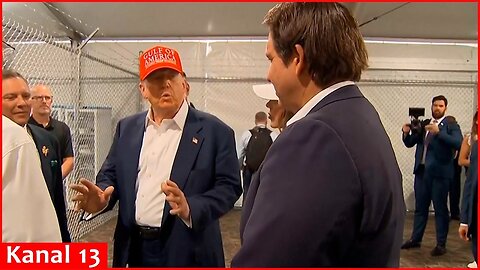 Trump tours new Florida detention center, first migrants could arrive tomorrow