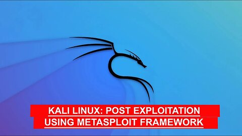 [OLD-CONTENT] How To Post Exploit Using Kali Linux