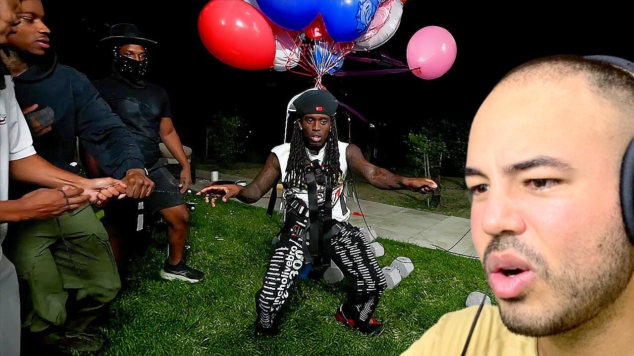 Kalkazian reacts Kai Cenat Live | I Strapped Myself To 853 Balloons To Fly On Stream
