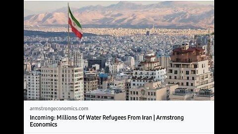 Martin Armstrong Writings ~ Iran’s Tehran..out of Water