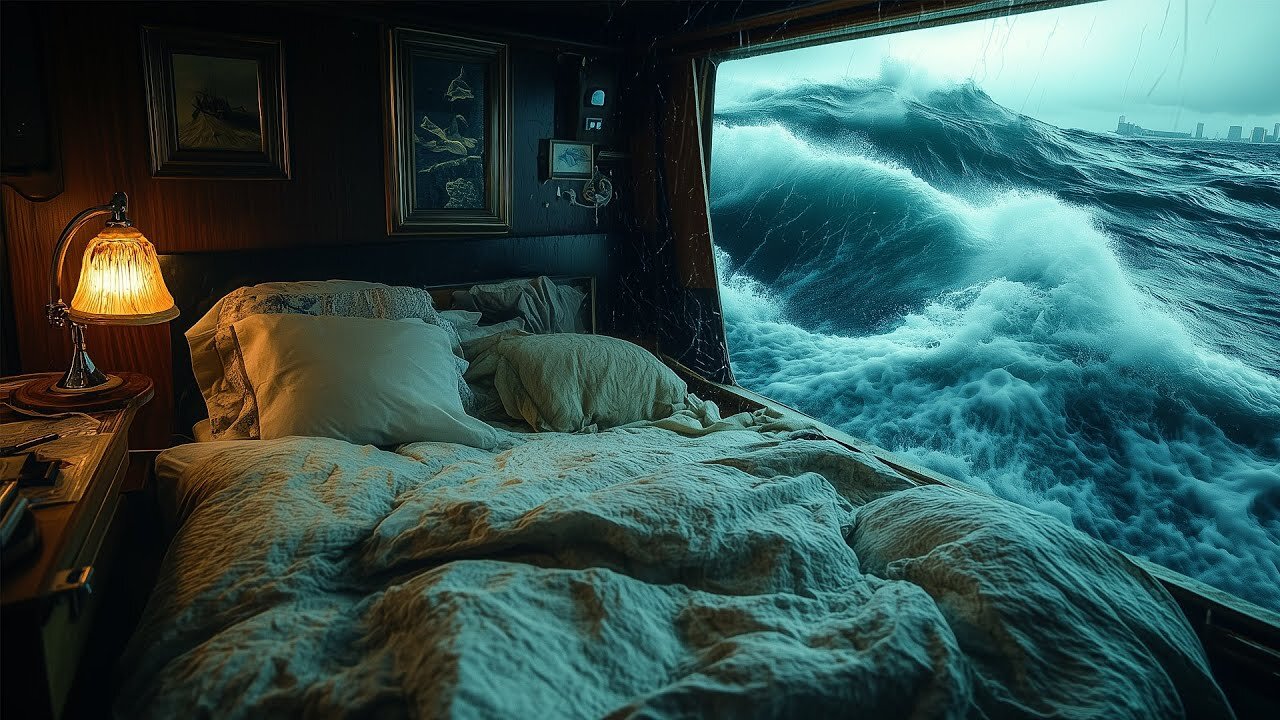 Gentle Rain & Ocean ASMR | Soothing Boat Ambience for Instant Sleep