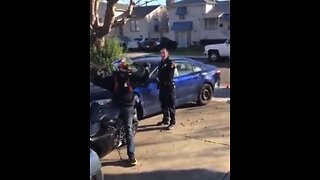 Police officer violently arrests USA veteran for filming from his own porch