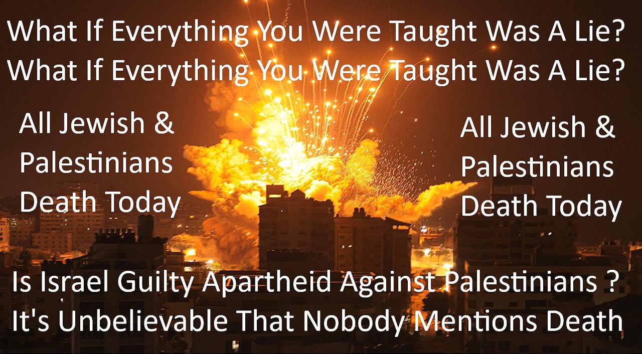 Is Israel Guilty Of Apartheid Against Palestinians It's Unbelievable That Nobody Mentions All Death