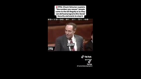 Chuck Schumer in 1996 Telling The Truth...