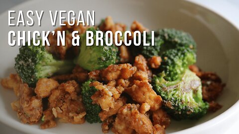 Vegan Chick’n & Broccoli with Peanut Sauce