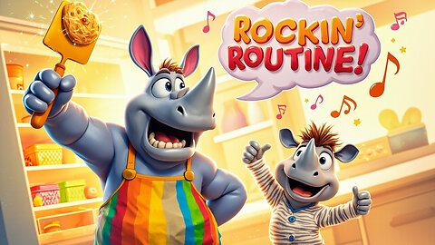 Rhino’s Rockin’ Routine 🦏 | A Father’s Day Song for Kids About Dads Who Show Up Every Day