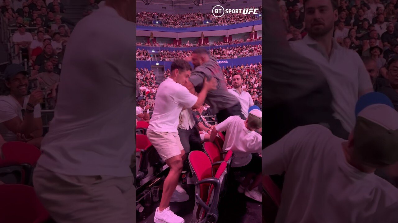 Breaking： Fight breaks out in the crowd at UFC 312 Sydney #ufc #mma #ufc312