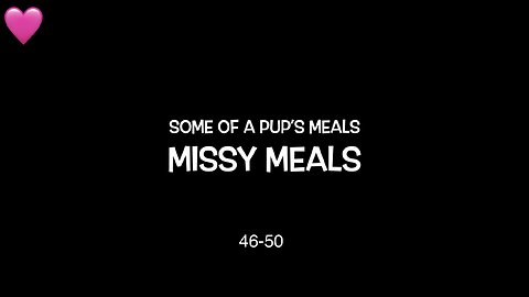 Missy Meals 46-50