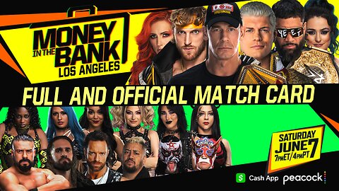 WWE Money in the Bank 2025 Full and Official Match Card | Bevelock
