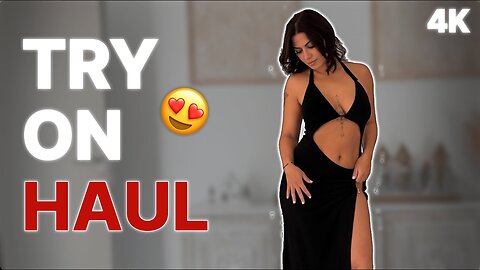 [4K] 🌸 TRY ON HAUL | Robe Moulante Noire Élégante