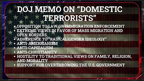 THE DOJ JUST ROLLED OUT A PLAN TO TRACK & PROSECUTE SO CALLED “DOMESTIC TERRORISTS.” 💣
