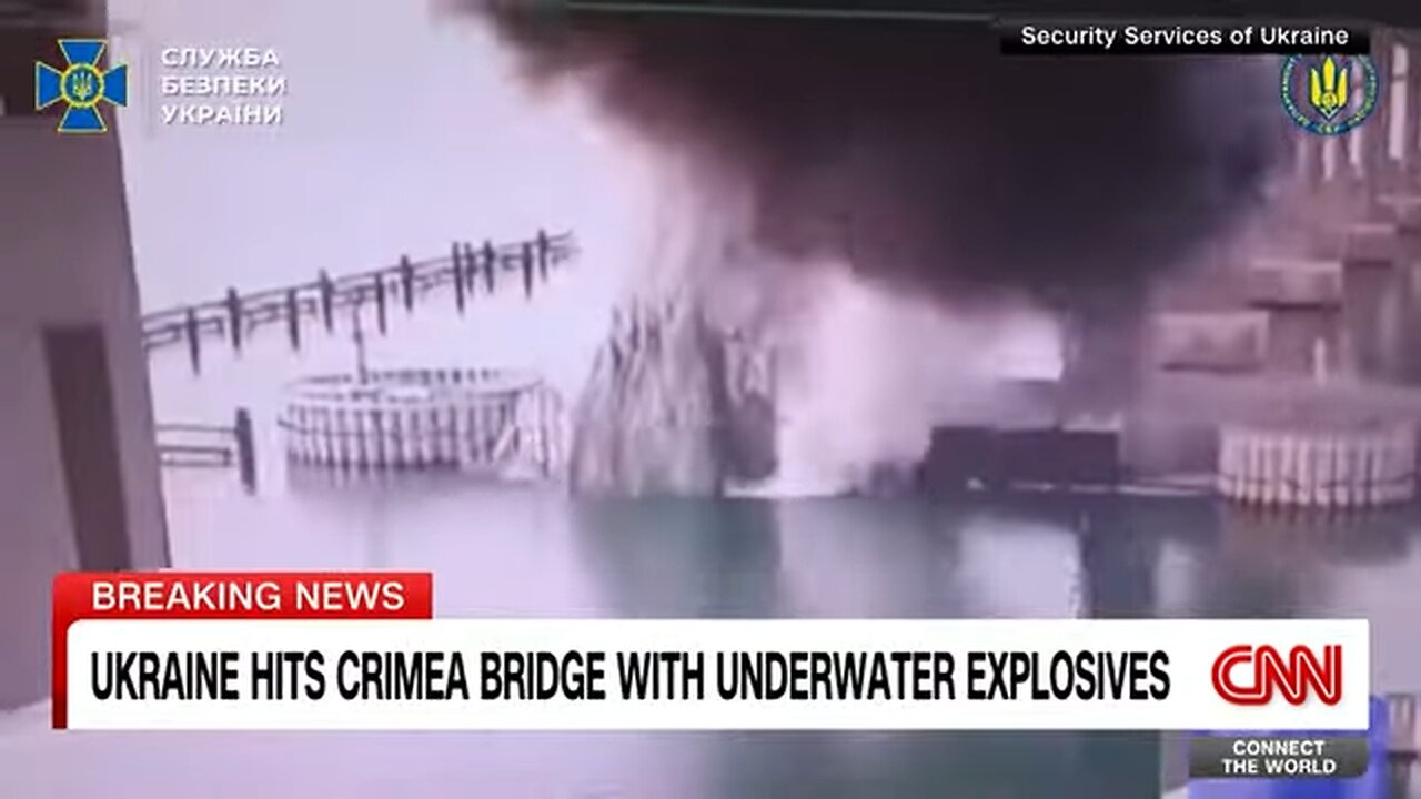 Ukraine says it has struck bridge connecting Russia to Crimea with underwater explosives