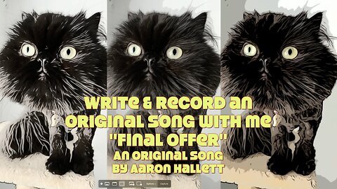 Write & Record an Original Song With Me "Final Offer" an Original Song by Aaron Hallett