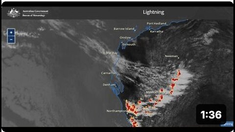 "Instant Storms Over Flat Desert Terrain in Western Australia"