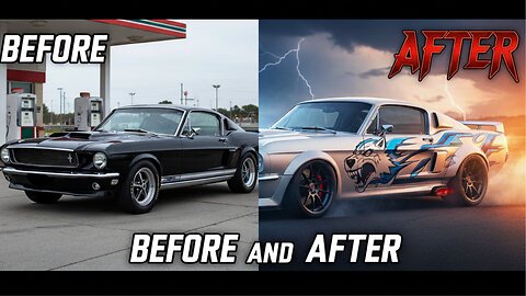 BEFORE and AFTER-Car Mustang Shelby GT500 1967 #BeforeandAfter #CustomCars #CarRepair #ConceptCars