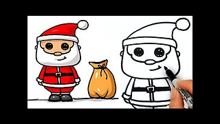 How to Draw a Cute Santa Claus Easy for Beginners
