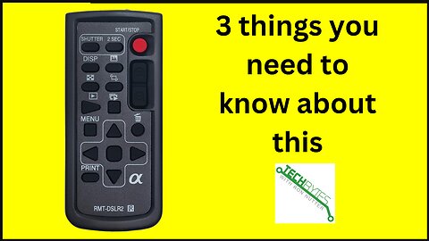 3 thing you need to know about the RMT-DSLR2 Replacement Remote fit for Sony