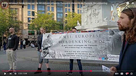 Remembrance of All Second World War Victims - disturbed by Antifa in Amsterdam - 8th of May 2025