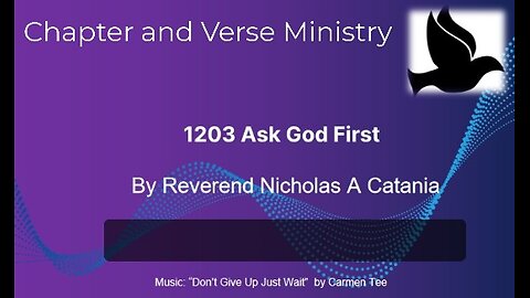 1203 Ask God First
