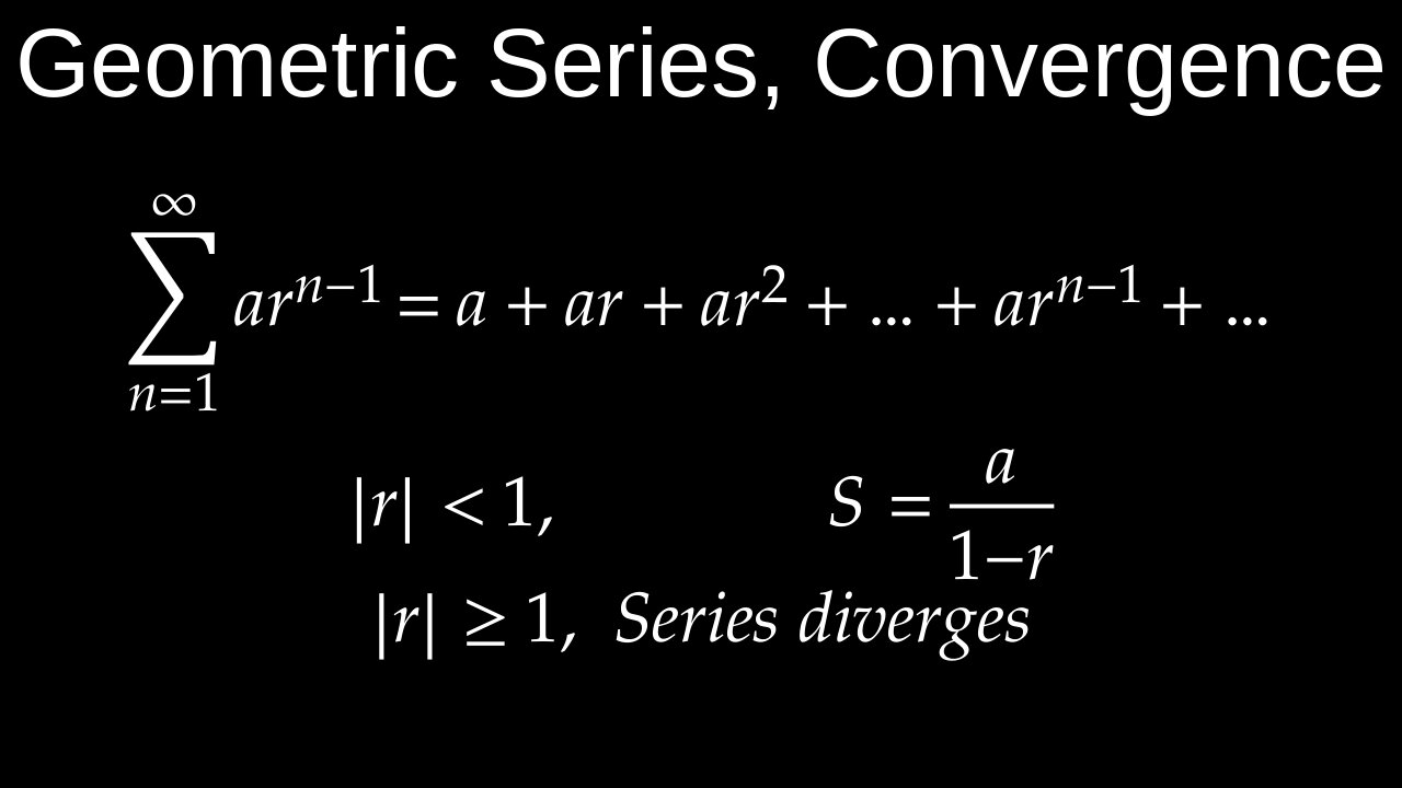Geometric Series, Partial Sum, Convergence, Example - Calculus