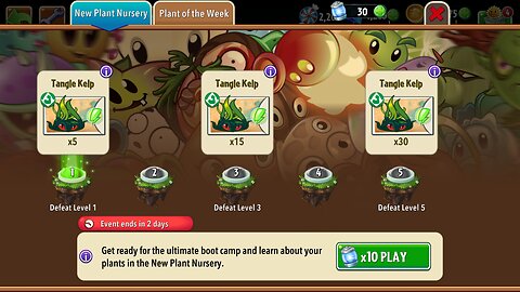 Plants vs Zombies 2 - Plant Nursery - Tangle Kelp - June 2025