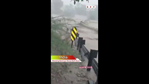#India #Gujarat #Bhavnagar #Flooding #Rainstorm #RoadDamage #ExtremeWeather #Climate #destruction