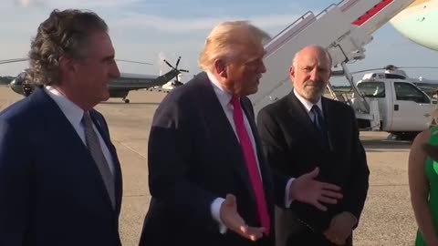 President Trump Gaggles with Press at Joint Base Andrews, July 15, 2025