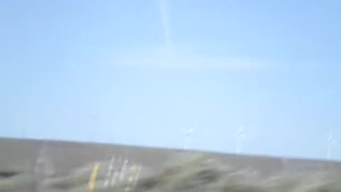 Closer view of the giant pinwheel turbines