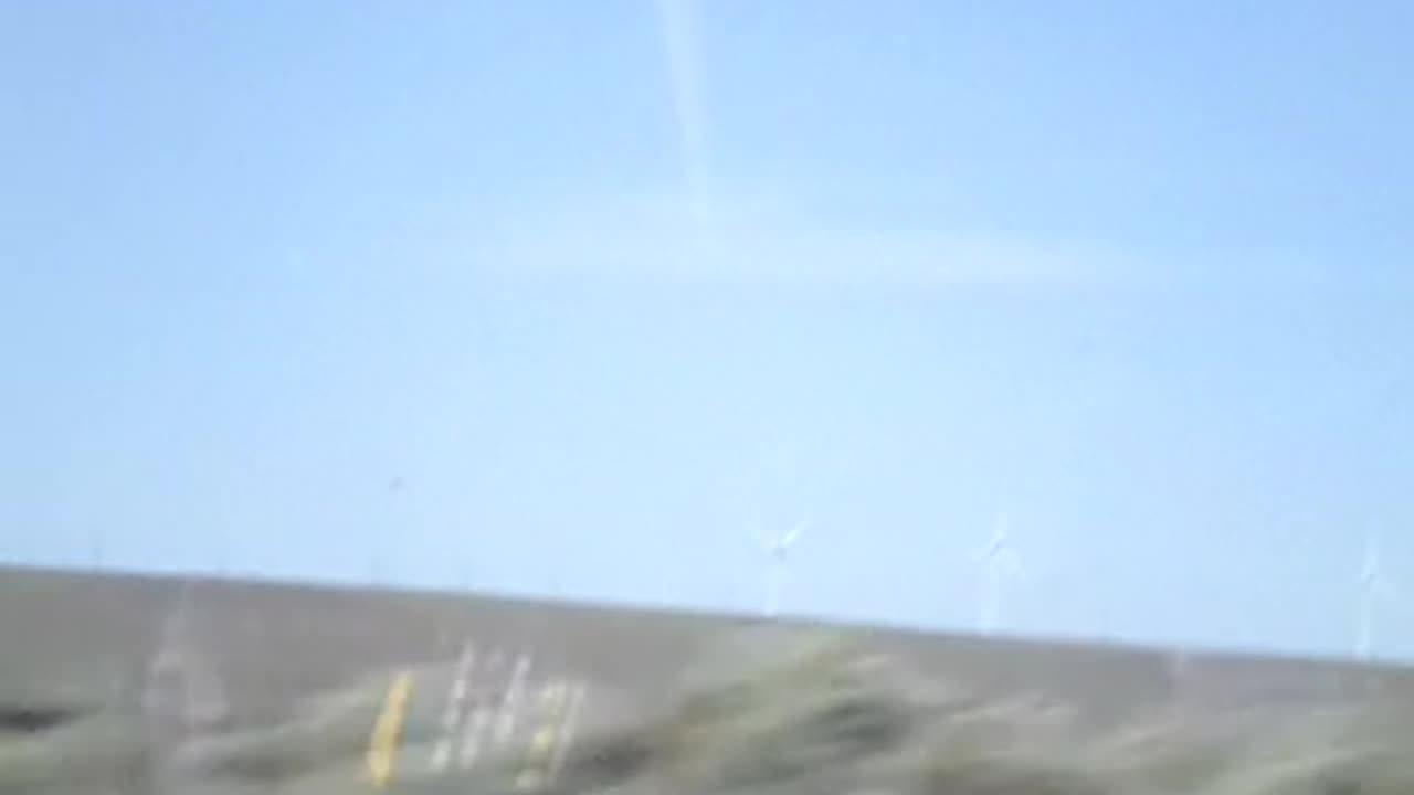 Closer view of the giant pinwheel turbines