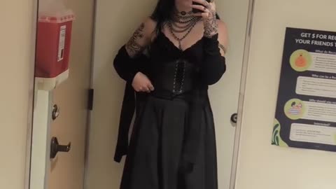 Goth tgirl very different way