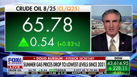 Sec Doug Burgum · Summer gas prices are the lowest in FOUR years 🎇🎇🎇