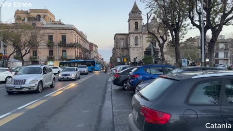 The Longest City Street in Europe – Via Etnea, Catania, Sicily Italy
