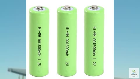 NOUCHU 3 Pack NI-MH AA 1500 mAh 1.2V Rechargeable Battery for Solar Lamp Remote