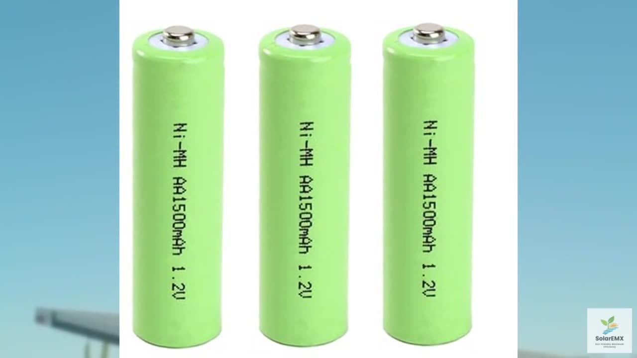 NOUCHU 3 Pack NI-MH AA 1500 mAh 1.2V Rechargeable Battery for Solar Lamp Remote