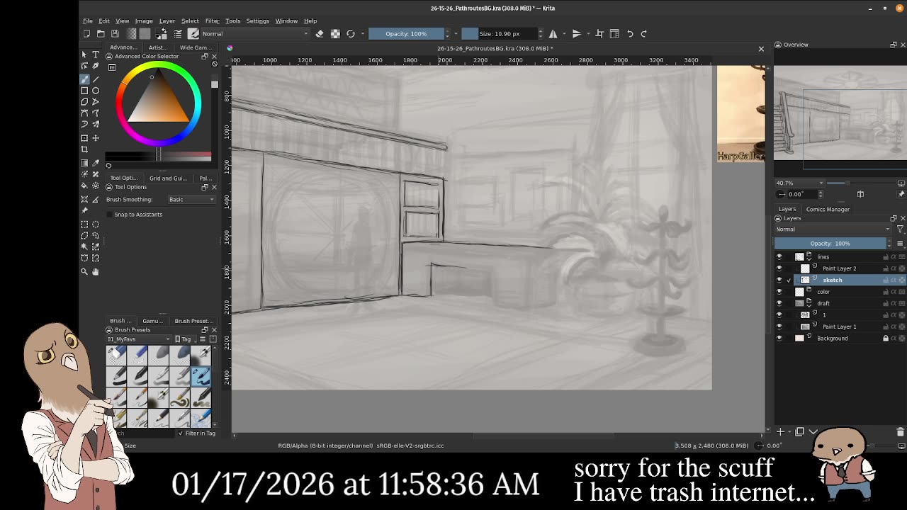 Chill and Draw || Cooking up my background part 2