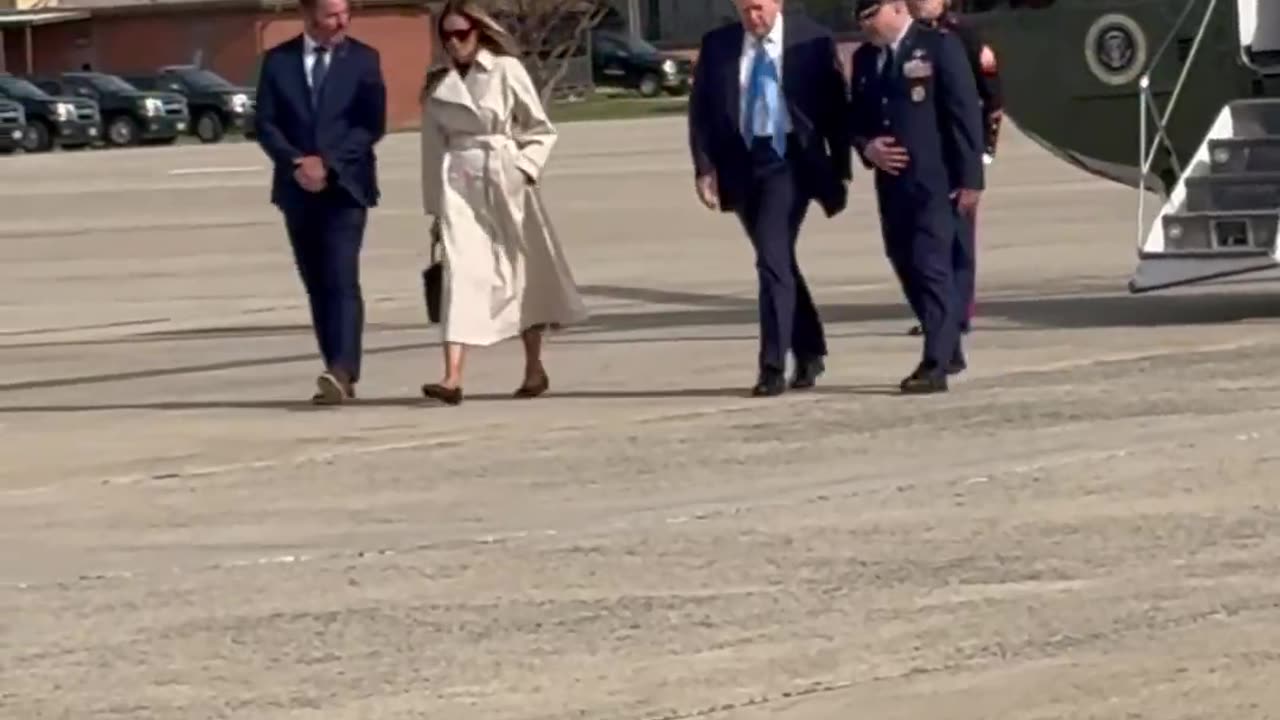 President Trump and First Lady Melania arrive at Joint Base Andrews to board Air Force One - next stop Rome, Italy.