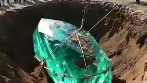 A huge crystal of unknown origin has been found