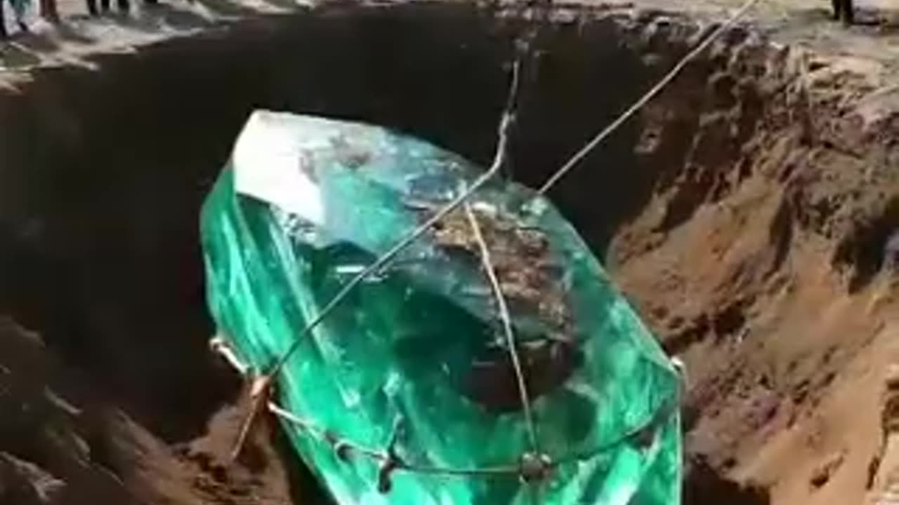 A huge crystal of unknown origin has been found