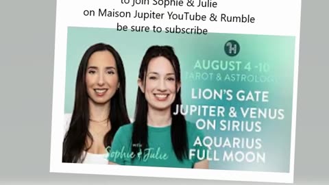 set your reminder with @Sophie Maison Jupiter & @Julie Maison Jupiter 8-4-25 12pm ET