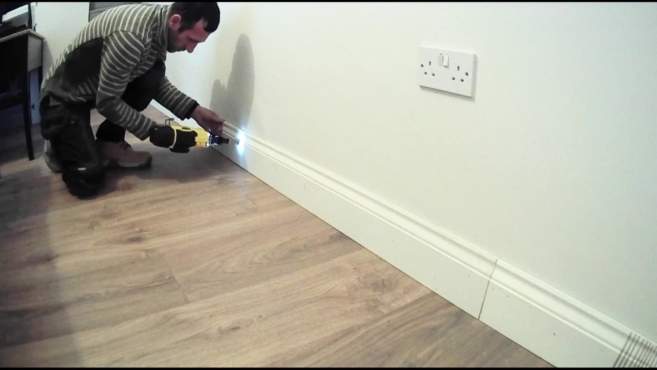 we showcase the Stanley Fatmax in action as we demonstrate the precise fitting of skirting boards.