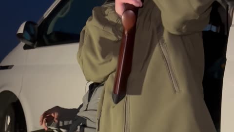 Don’t point a gun! This one wasn’t loaded but the lads didn’t know that!