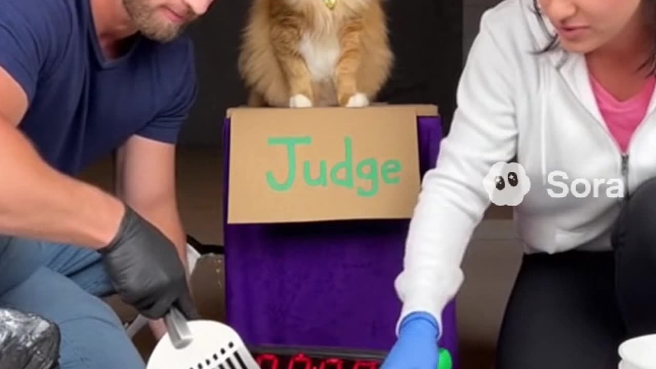 Litter-Box Cleaning Contest for Grumpy Cat’s Approval! 🐱🧹