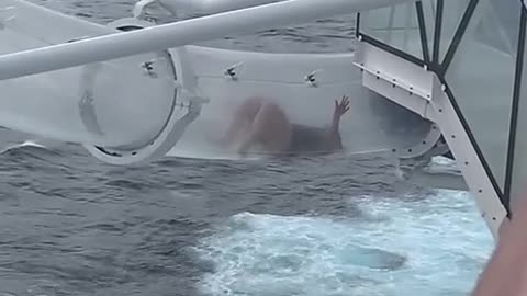 😂🌊 Lady Regrets Water Slide Decision! | FunFM